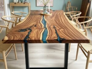 Epoxy River Table — Transparent